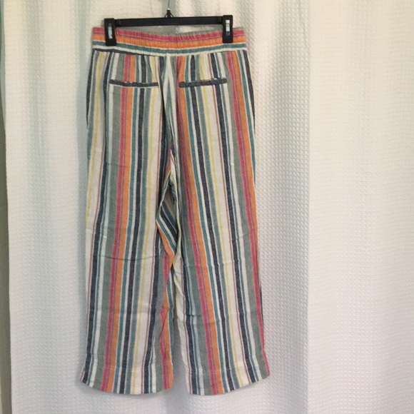 MARISSA OLIVIA / KOHLS - Chic Striped Linen Pants - Size: Small - Picture 4 of 7